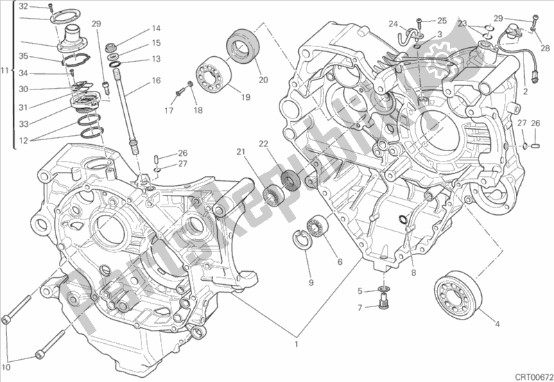 Todas las partes para Caja Del Cigüeñal de Ducati Streetfighter 848 USA 2015